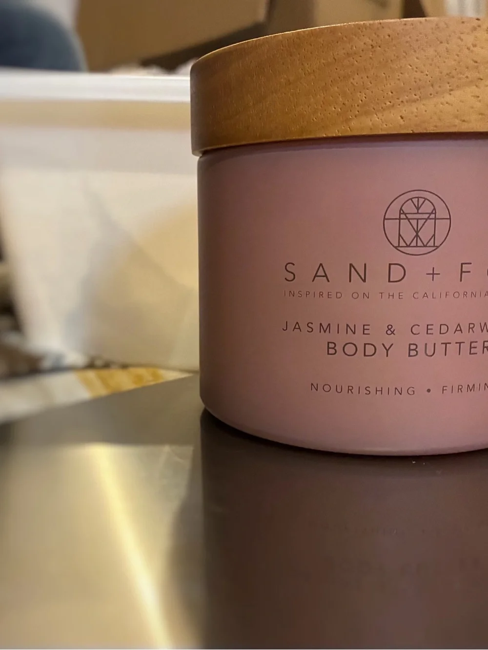 Jasmine & Cedarwood Sand+Fog Body Butter Glass Jar